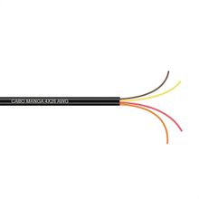 Cabo Manga 4x26 AWG - sem Blindagem Preto - 100 Metros