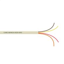 Cabo Manga 4x26 AWG - sem Blindagem Bege - 30 Metros