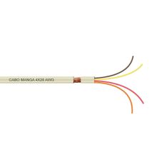 Cabo Manga 4x26 AWG - com Blindagem Bege - 1 Metro