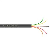 Cabo Manga 5x26 AWG - sem Blindagem Preto - 3 Metros