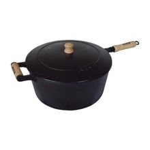 Caçarola de Ferro Com Cabo e Tampa de  Ferro - 4,8 Lt