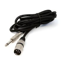 Cabo P10 para XLR Macho Preto Mono - 2 Metros