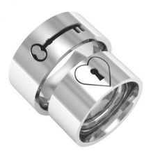 Aliancas namoro chave e coracao friso resina prata 8 mm