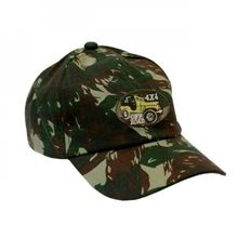 Boné Militar Ripstop Com Patch Aplicado 4x4 Off-Road Amarelo Camuflado EB