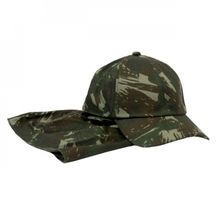 Boné Rip Stop com Protetor de Pescoço Liso Camuflado EB