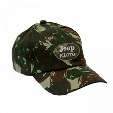 Boné Militar Rip Stop Com Patch Aplicado Jeep Piloto Camuflado EB