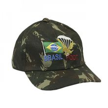 Boné Militar Rip Stop Bordado Paraquedista Camuflado EB
