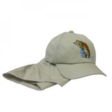 Boné com Protetor de Pescoço Bordado Pescador Pescador Pesca Areia