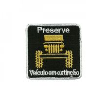 Patch Bordado Veículo em Extinção Yellow com Fecho de Contato