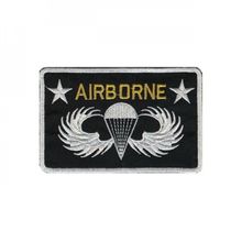 Patch Bordado com Fecho de Contato Airborne Preto