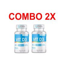 combo 2x Vitamina D3 2000ui Vit D + K2 Mk7 + Cálcio - 60 Cápsulas  Menor preço