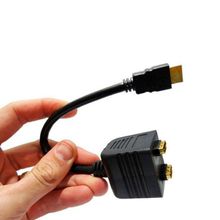 Cabo Hdmi Divisor Splitter Duplicador Y Macho Para Fêmea