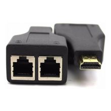 Extensor Hdmi Via Cabo Rede Rj45 Cat5 Cat6 30M Extender Rj45