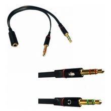Cabo Adaptador P3 p2 Combo para Fone E Microfone Headset 20cm