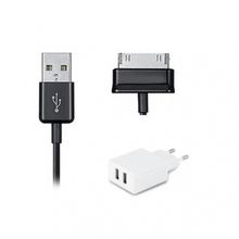 Cabo Usb 2.0 Mais Carregador Bivolt Para Tablet Samsung Gt-p3110