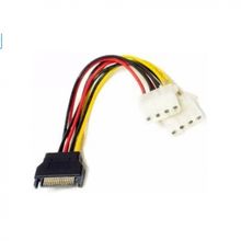 Adaptador Sata Macho Para Ide Força Duplo Molex Femêa 4Pinos