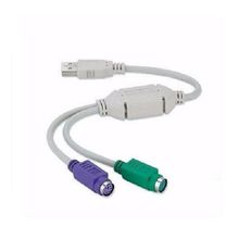 Cabo Adaptador  Conversor Usb/2 - Ps2 Teclado E Mouse