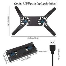 Cooler Base Dobrável Para Computador Notebook Laptop