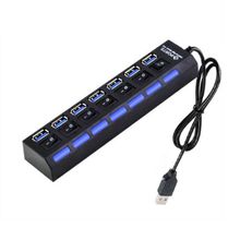 Hub Usb 7 Portas 3.0 Pendrive Tv Mouse Teclado Adaptador.