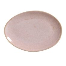 Conjunto 6 Pratos de Sobremesa Oval Orgânico Litchi 22,5x2,5cm Porto Brasil