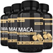 Kit 4X Maca Peruana Com Vitaminas 500mg (120 cápsulas) - Muwiz