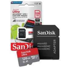 Cartão De Memória 128Gb Sandisk Microsd Ultra A1 Speed