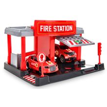 Brinquedo De Bombeiros Com 2 Carrinhos -  Bs Toys 580