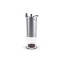 Moedor De Café Manual Em Aço Inox e Cerâmica Com Ajuste De Moagem Recipiente de Acrílico Portátil