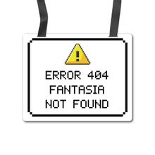 Placa Fantasia Carnaval - Error 404 - Branco