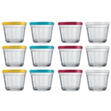 Conjunto de Tigelas Copo Americano em Vidro e Plástico 350 ml – 12 Peças