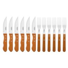 Conjunto para Churrasco Tramontina Dynamic em Aço Inox e Madeira – 12 Peças