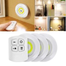 Kit 3 Luminarias Led Spot Lampada Pilha Adesivo Sem Fio Fácil Instalação Teto Parede Armários SMD