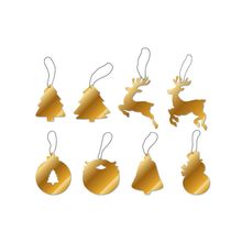 Enfeites Árvore de Natal - NATALINO (em acrílico espelhado dourado)
