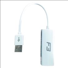 Cabo Adaptador de Rede USB 2.0 para RJ45 10/100 Branco - JC-1192