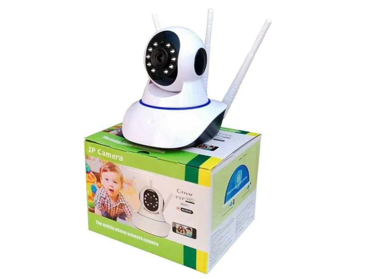 Câmera Robô wifi Inteligente Babá Eletrônica Yoosee 3 Antenas- Ip ...