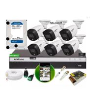 Kit 6 Cameras Intelbras Full Color Dvr 8ch Full C/ 2t