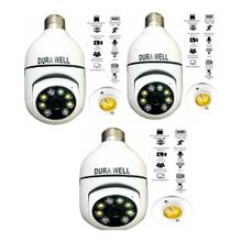 Kit 3 Camera Espian Segurança Lampada Wifi 360 Grau