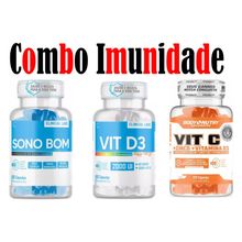 Combo Imunidade Sono Bom 60 caps. + Vitamina D3 + Vitamnina C Menor Preço