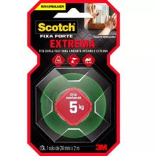 Fita Dupla Face Fixa Forte 3m 24mm X 2m 1810