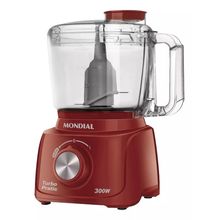 Mini Processador Turbo Pratic Mp16b 300w Preto Mondial 110V Vermelho