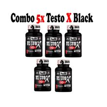 Combo 5x Testo X Black 60 caps. Importado Ganho De Força Menor preço