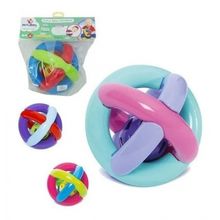 Bola Maluquinha Com Chocalho Bebê Infantil Mercotoys