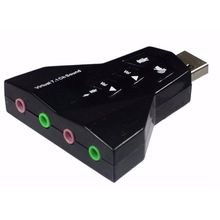 Adaptador Placa De Som Usb 7.1 2 Fone 2 Microfone