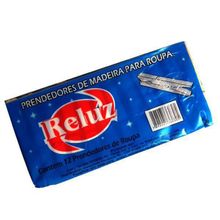 Prendedor De Madeira Reluz Com 12 Unidades