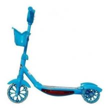 Patinete infantil 3 rodas com cesta azul para crianças