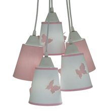 Lustre Pendente Luminária Teto Quarto Bebê Borboletas
