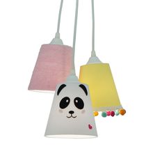 Lustre Pendente Luminária Cacho Pandinha E Pompons Bivolt