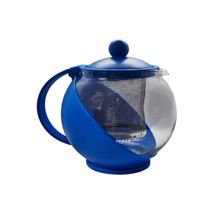 CHALEIRA DE VIDRO COM INFUSOR INOX 750ML (PRETO)