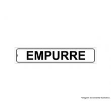 Placa Sinal.Pvc 05X25Cm Empurre Ref2526