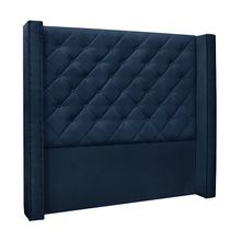 Cabeceira Cama Box Solteiro 90cm Vicenza Suede Azul Marinho - Sheep Estofados
